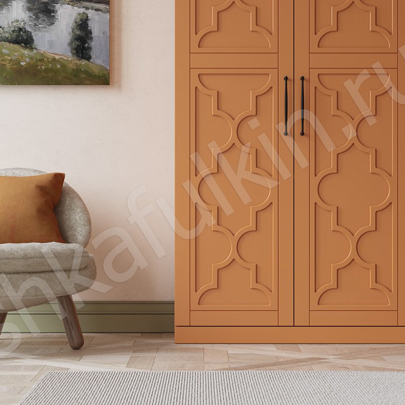 Шкаф Пифагор Цветной Неоклассика 4х створчатые Гостиная Для вещей 2