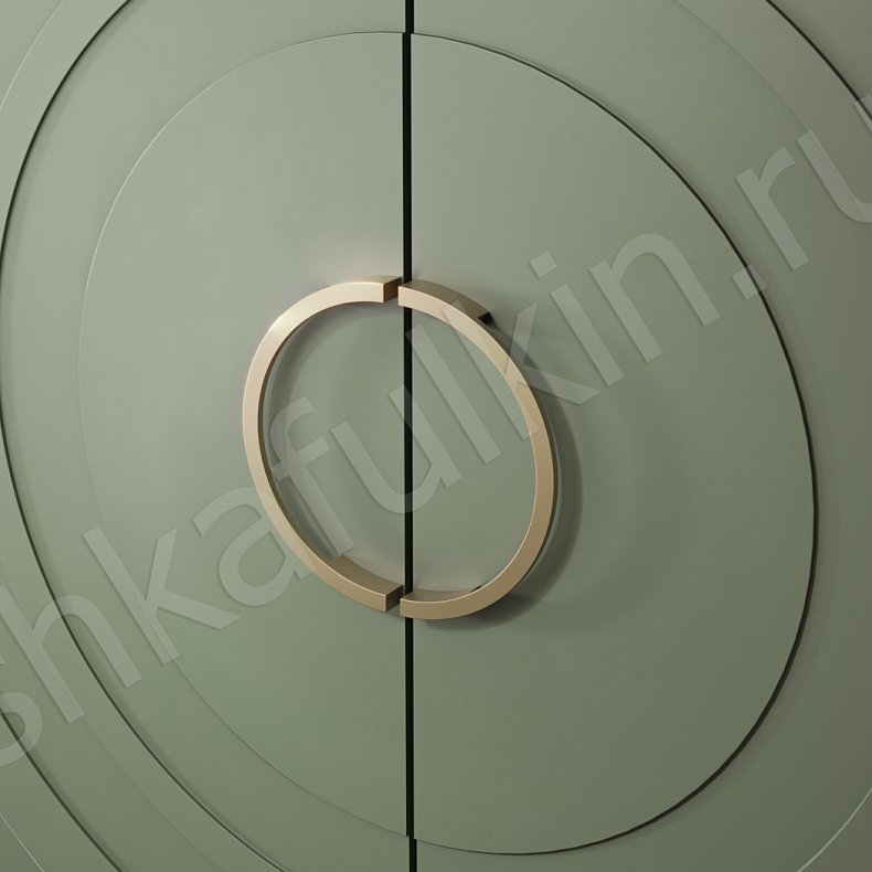 Встроенный шкаф Линдор Светлые Зеленый Неоклассика 4х створчатые Спальня Для белья Для декора Для вещей 6