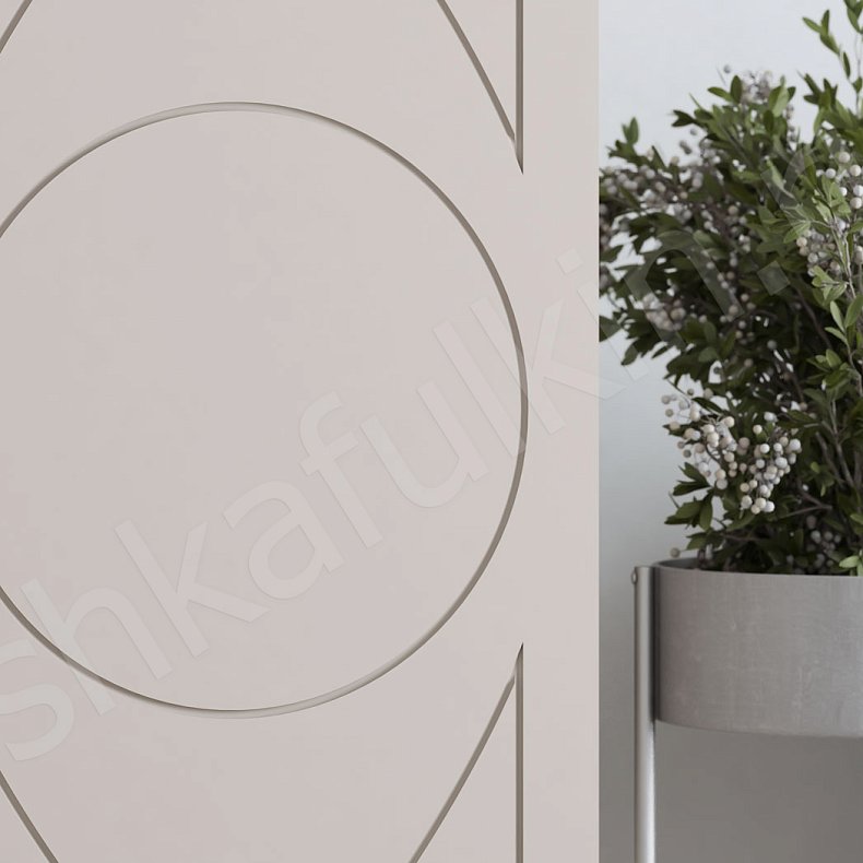 Изображение Шкаф Ализе Коричневый Светлые Неоклассика 3х створчатые Гостиная Для вещей 8