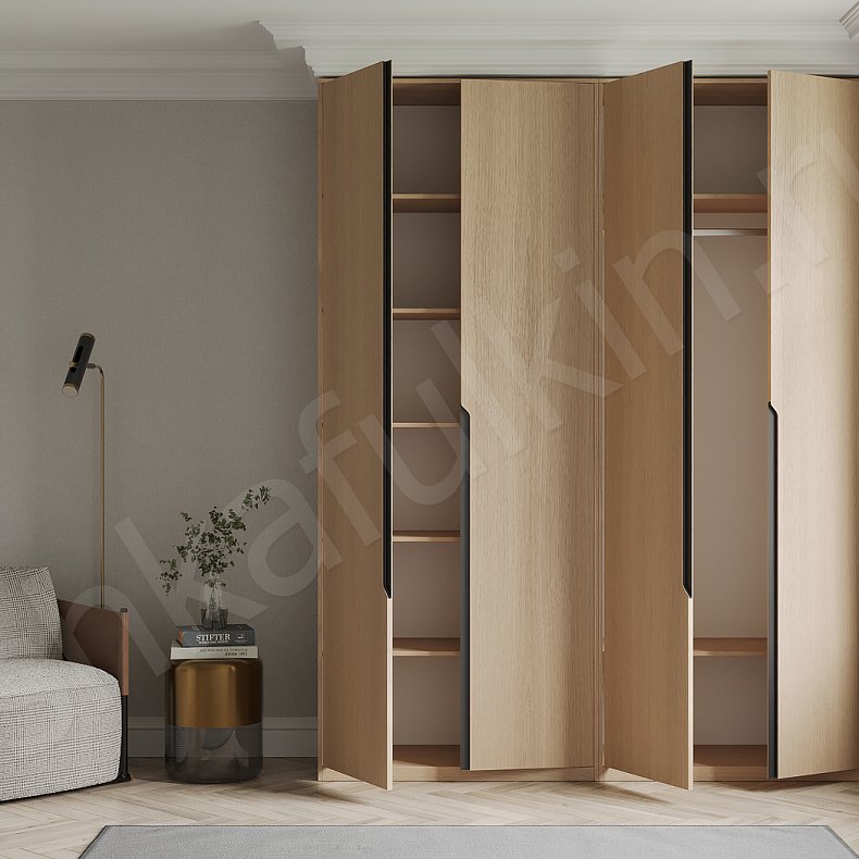 Изображение Шкаф Орлеан Древесный Современный 4х створчатые Гостиная Для вещей 4