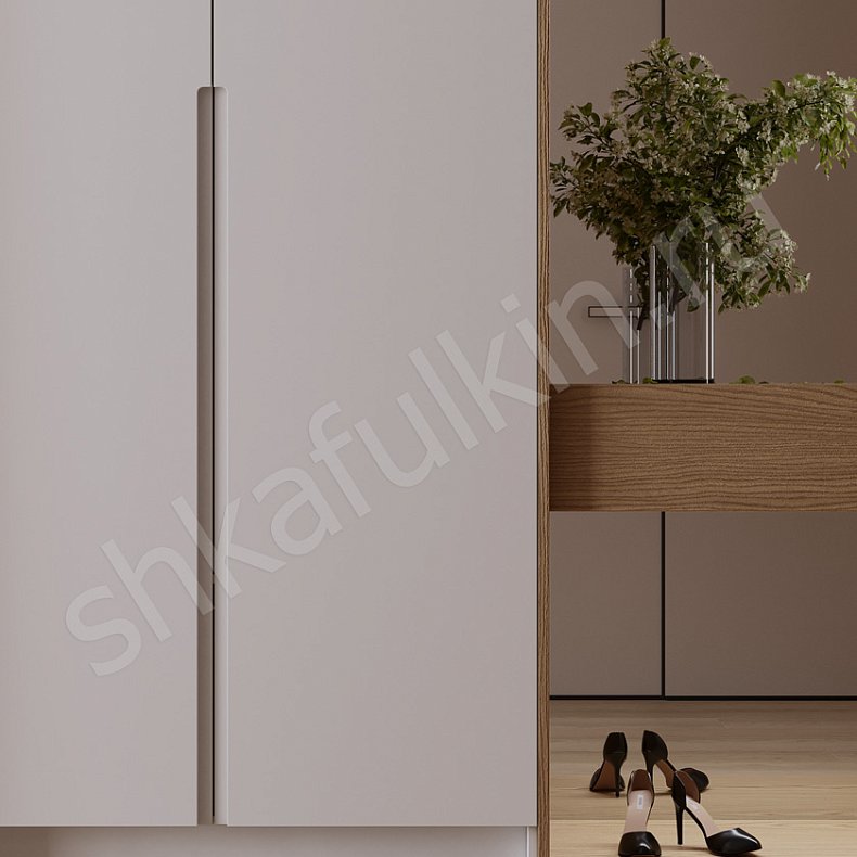 Изображение Шкаф в прихожую Монти Светлые Древесный Белый Современный 3х створчатые Прихожая Для вещей 4