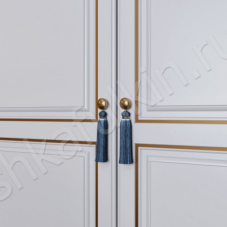 Изображение Гарнитур Примадонна Золото Белый Классика 4х створчатые Спальня Для вещей 7