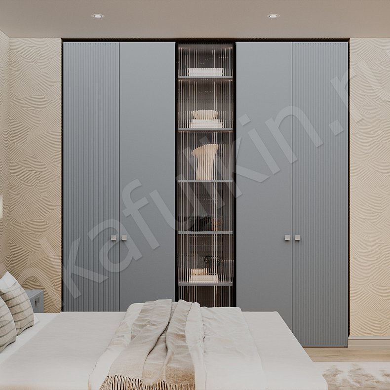 Гарнитур Атланта Светлые Синий Цветной Современный 5и створчатые Спальня Для вещей Для декора Для книг Для белья 1