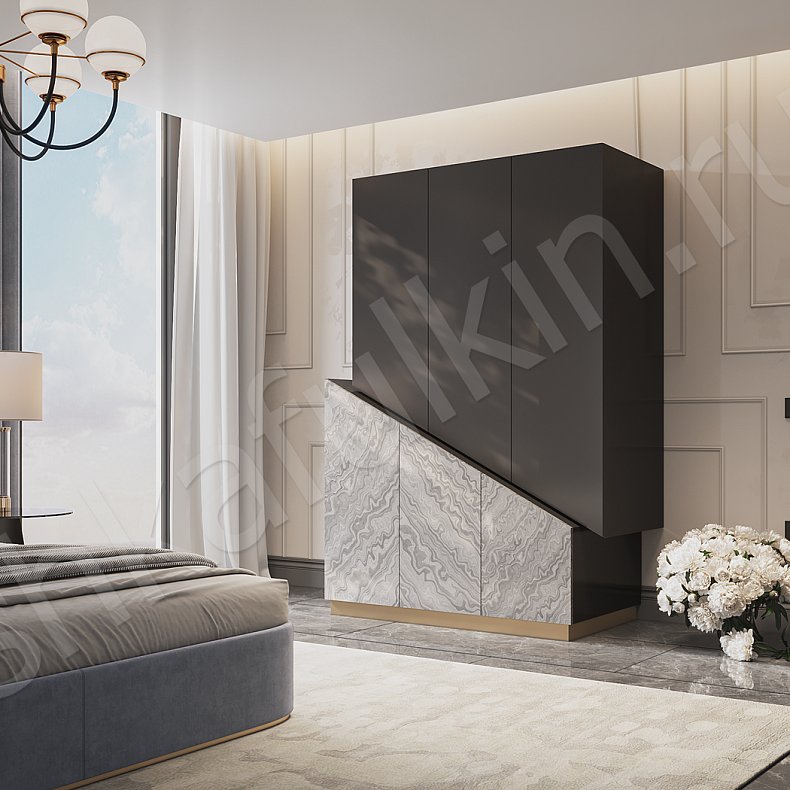 Шкаф Авангард Цветной Современный 3х створчатые Спальня Для вещей