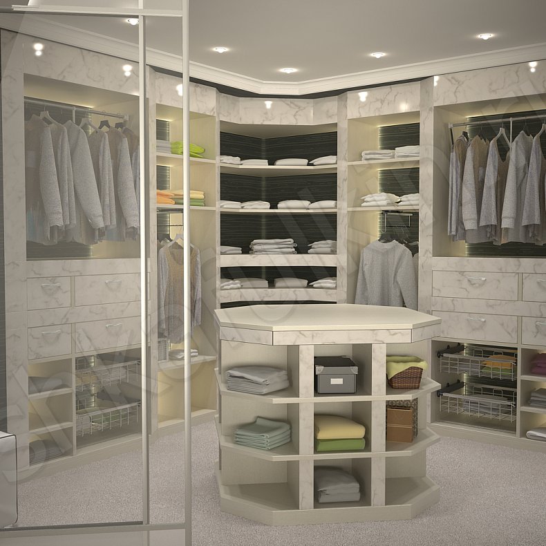 Гардеробная Сагрия Белый Модерн  Гардеробная  2