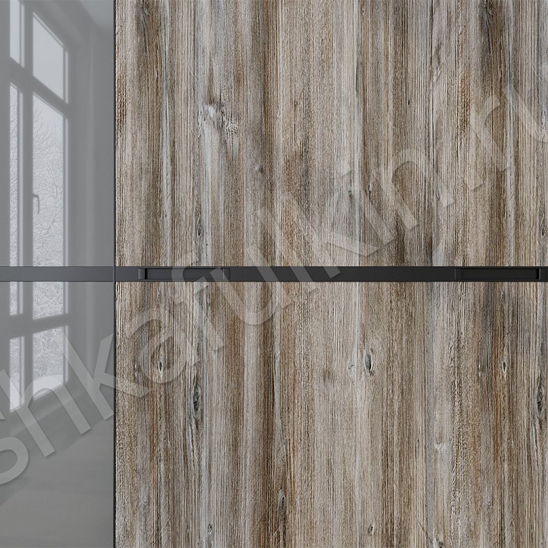 Изображение Шкаф-купе Форест Серый Темные Древесный Современный 4х створчатые Гостиная Для вещей 3