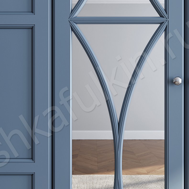 Гарнитур Люсия Черный Светлые Синий Цветной Белый Неоклассика 6и створчатые Спальня Для вещей 19