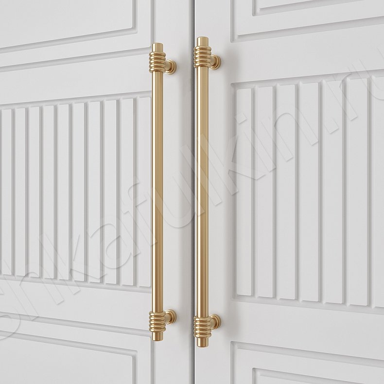 Изображение Шкаф Бриони Белый Светлые Серый Неоклассика 4х створчатые Гостиная Для вещей 5