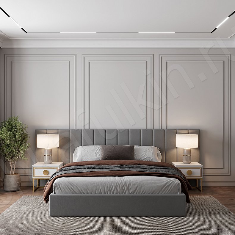 Изображение Гарнитур Ришелье Белый Золото Неоклассика 5и створчатые Спальня Для белья Для вещей 1