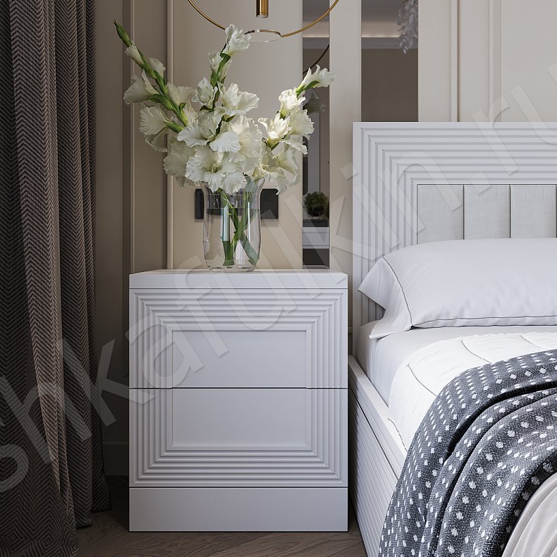 Изображение Гарнитур Эврика Белый Светлые Классика 4х створчатые Спальня Для белья Для вещей 3