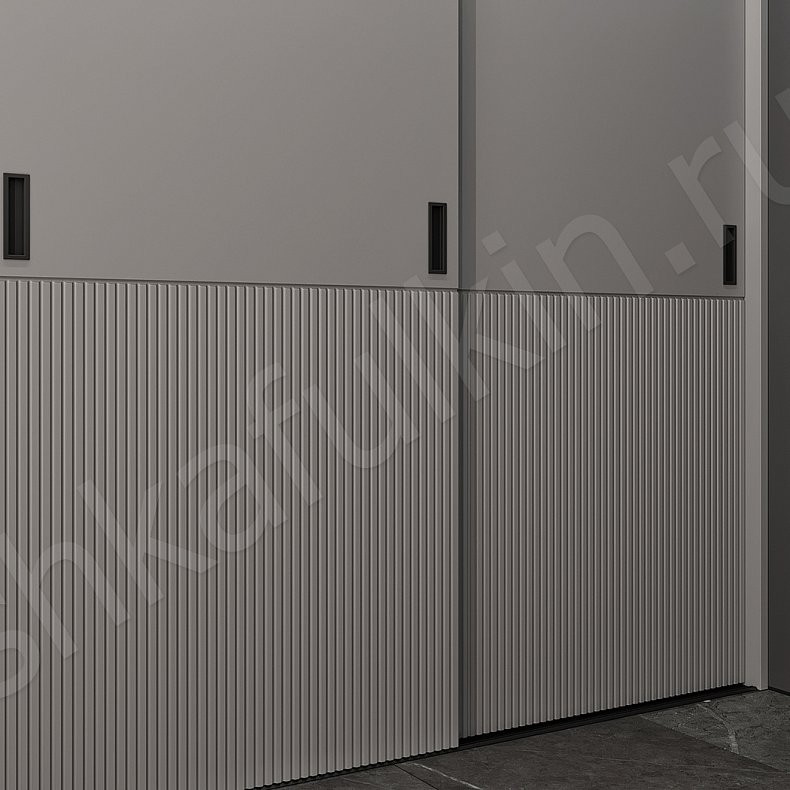 Изображение Шкаф-купе Грэмми Светлые Серый Современный 3х створчатые Коридор Для вещей 2