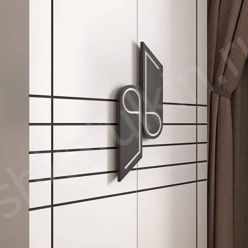 Шкаф Моцарт Белый Современный 2х створчатые Гостиная Для вещей 4