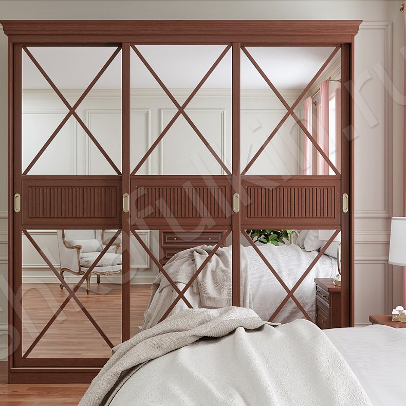 Изображение Шкаф-купе Версаль  Классика 3х створчатые Спальня Для вещей 2