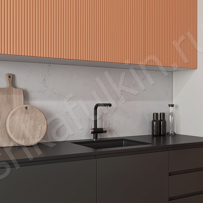 Кухня Тандино Мон Темные Красный Цветной Черный Современный   Для посуды 4