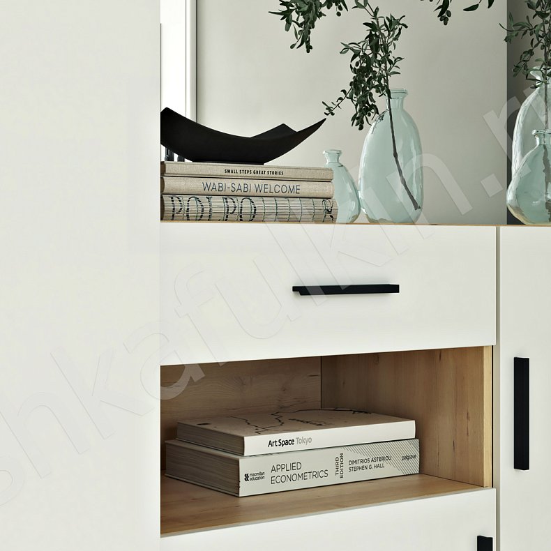 Изображение Прихожая Лайк Светлые Древесный Белый Скандинавский 2х створчатые Прихожая Для вещей 5