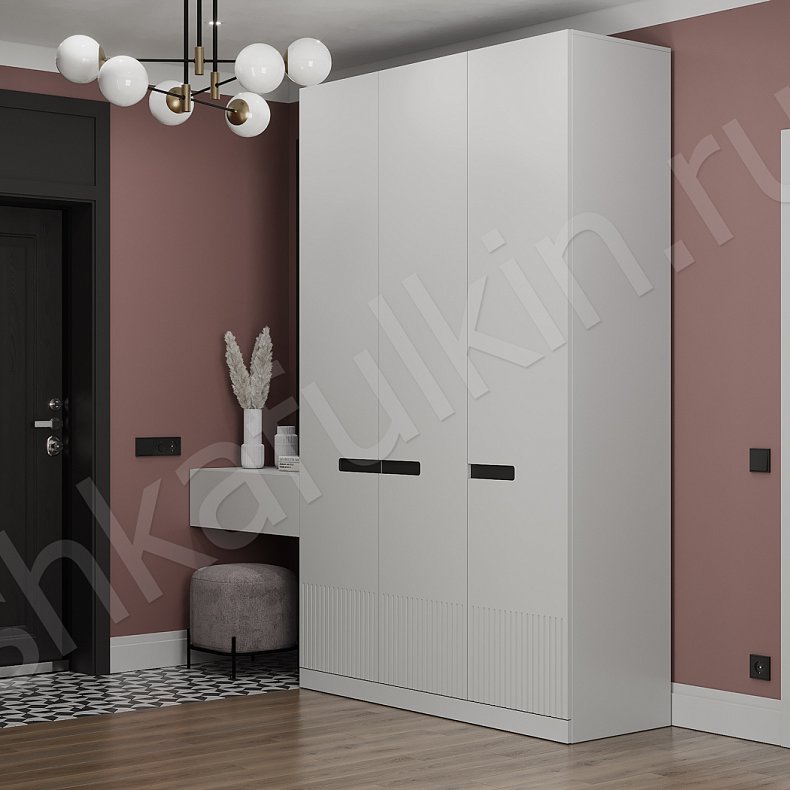 Изображение Прихожая Эллинг Белый Светлые Минимализм 3х створчатые Прихожая Для вещей 2