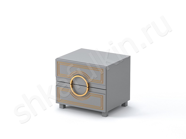 Тумба прикроватная София Серый Белый Черный Коричневый Светлые Темные Зеленый Золото Классика 2х створчатые Спальня Для декора