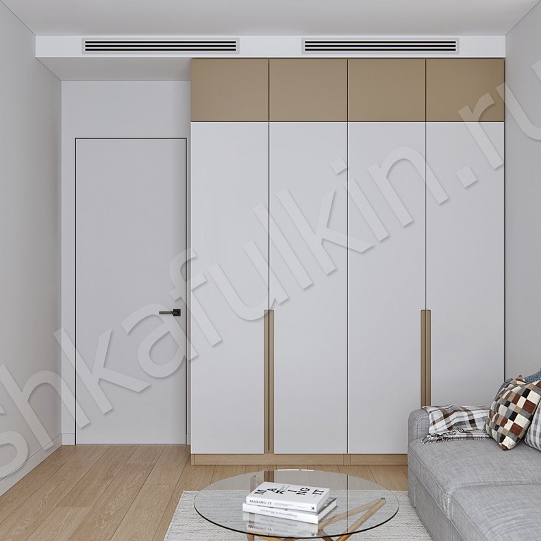 Изображение Распашной шкаф Ламо Белый Цветной Синий Современный 4х створчатые Гостиная Для вещей 2