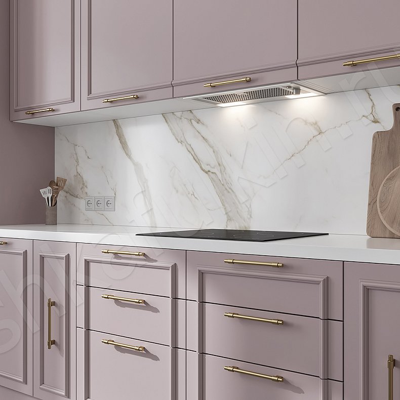 Изображение Кухня Джорджия Pink Цветной Розовый Светлые Неоклассика Для посуды 2