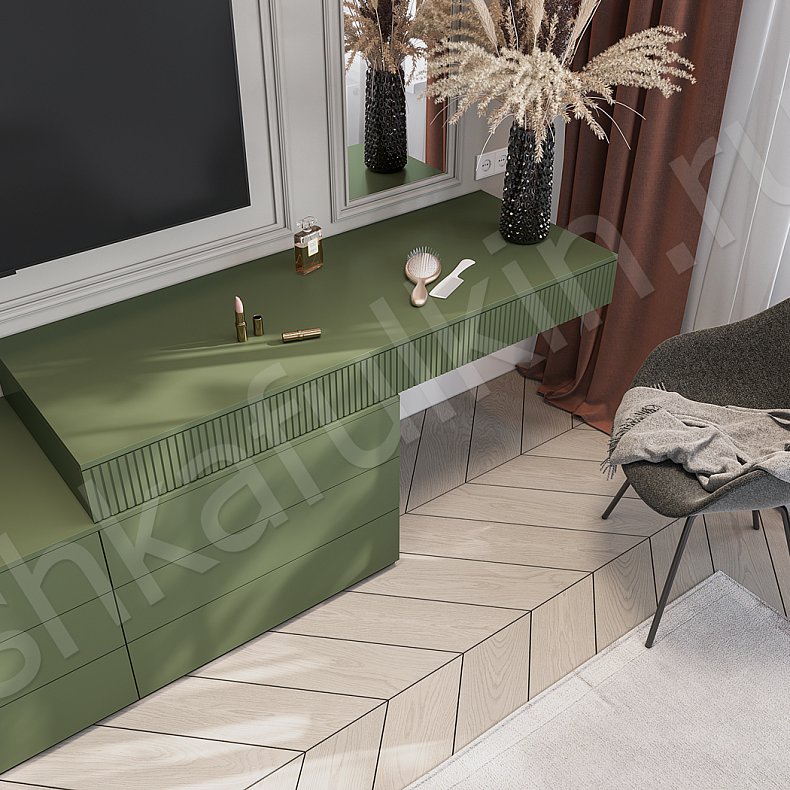 Гарнитур Скаволлини Темные Неоклассика 2х створчатые Спальня Для белья Для вещей 6