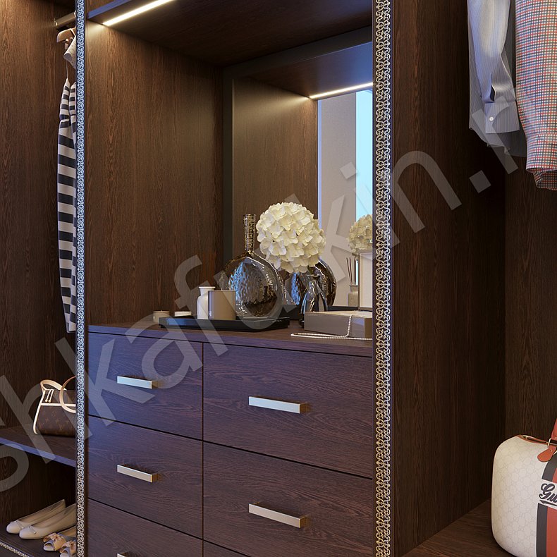 Гардеробная Вильям Венге Классика  Гардеробная  4