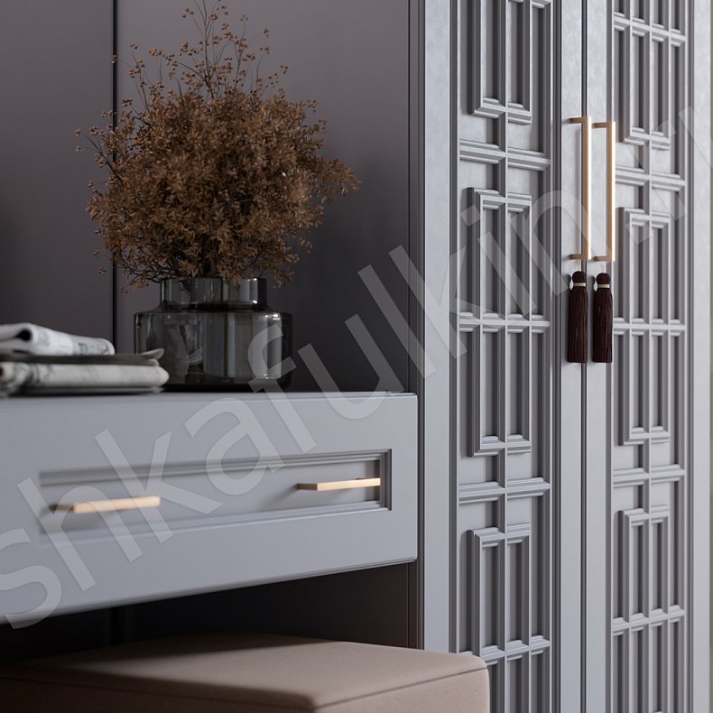 Изображение Прихожая Антида Светлые Серый Современный 3х створчатые Прихожая Для вещей 2