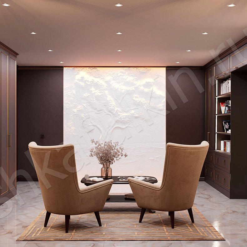 Библиотека Караваджио Темные Древесный Неоклассика  Спальня Для посуды Для декора Для книг 5