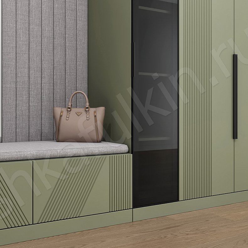 Прихожая Клеопатра Черный Светлые Серый Современный 2х створчатые Прихожая Для вещей 3