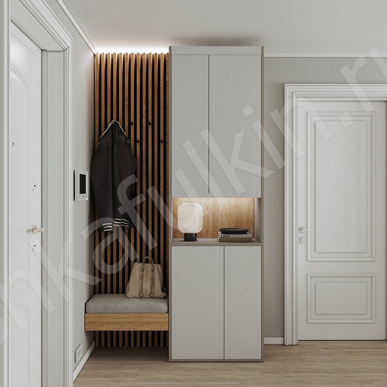 Прихожая Донни Древесный Белый Черный Серый Светлые Темные Скандинавский 2х створчатые Прихожая Для вещей