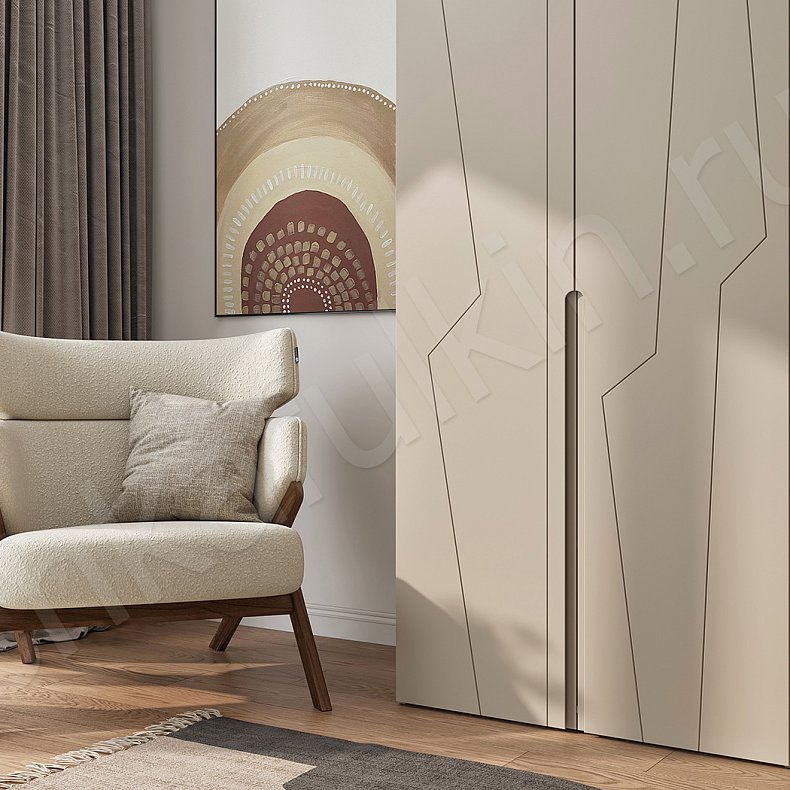 Изображение Шкаф Ласпи Светлые Модерн 4х створчатые Гостиная Для вещей 2