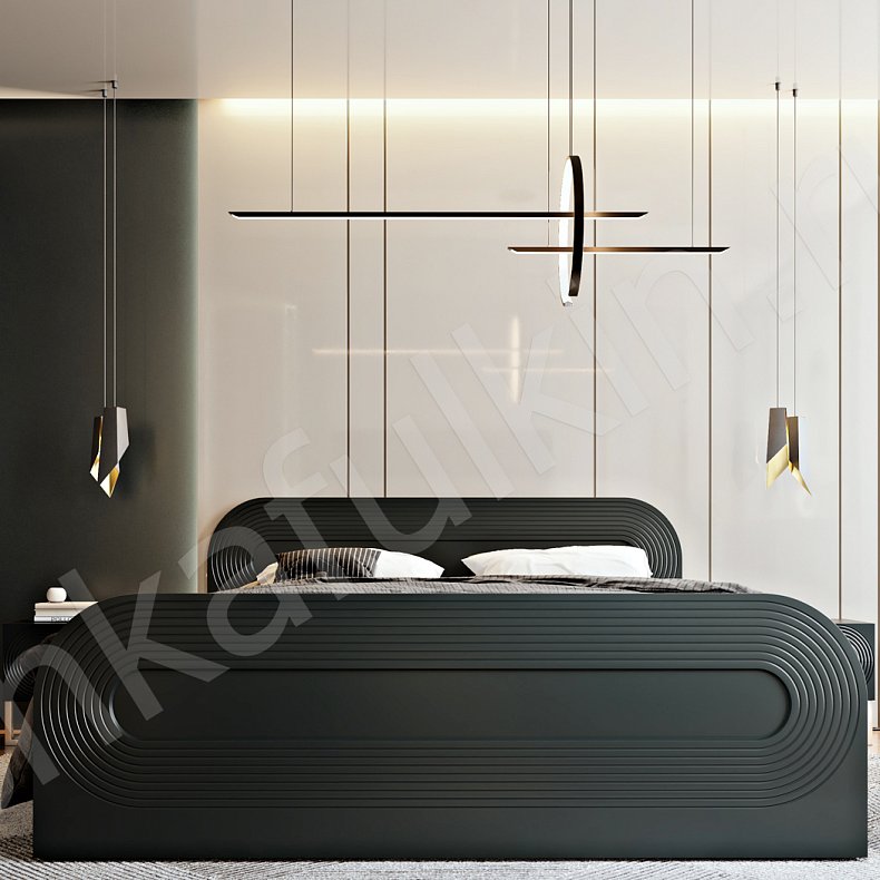 Гарнитур Дзен Черный Темные Современный 4х створчатые Спальня Для белья Для декора Для вещей 5