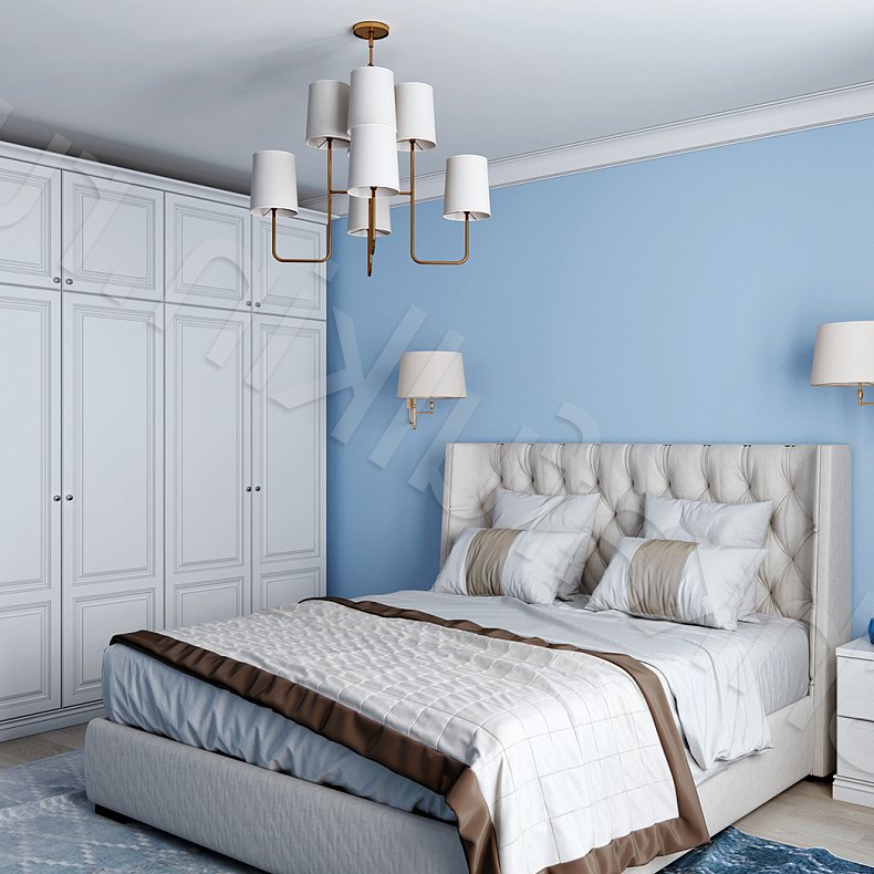 Гарнитур Эльза Белый Светлые Классика 4х створчатые Спальня Для вещей