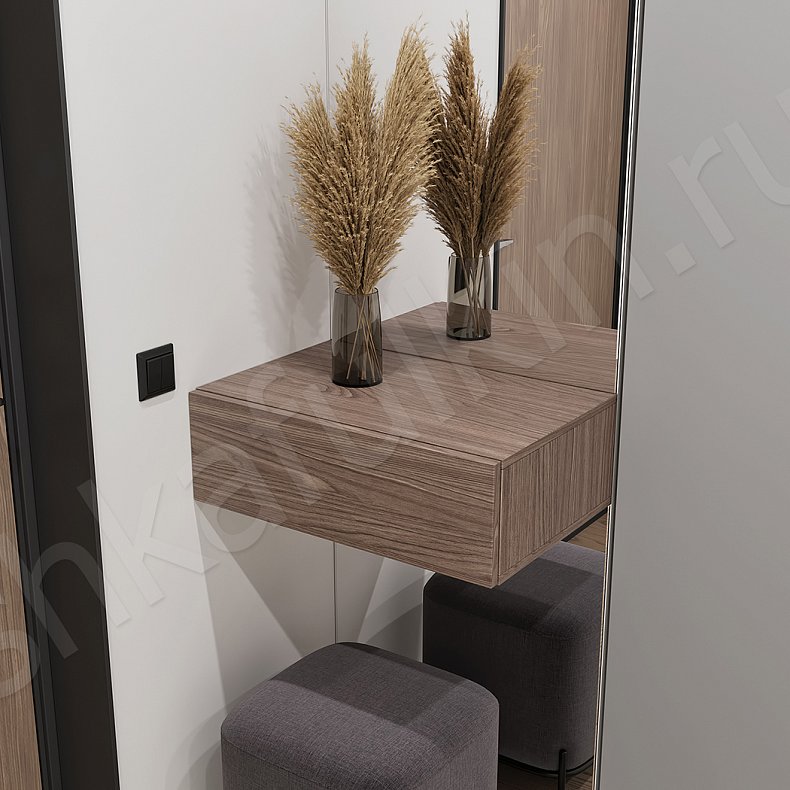 Прихожая Саливер Серый Светлые Древесный Современный 4х створчатые Прихожая Для вещей 2