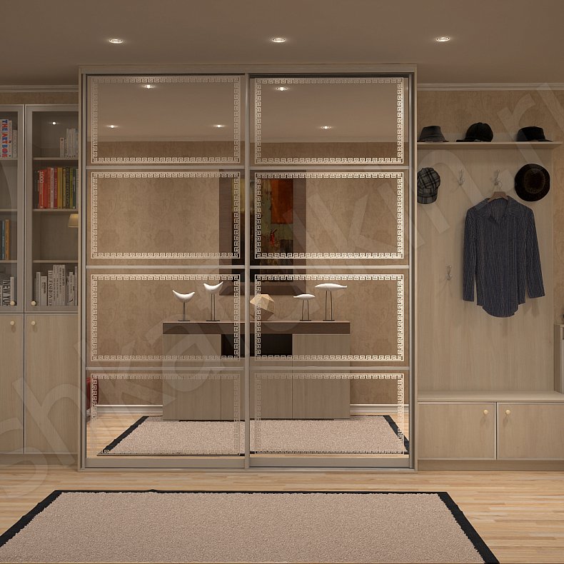 Прихожая Лоренго Древесный Светлые Современный 2х створчатые Коридор Для вещей