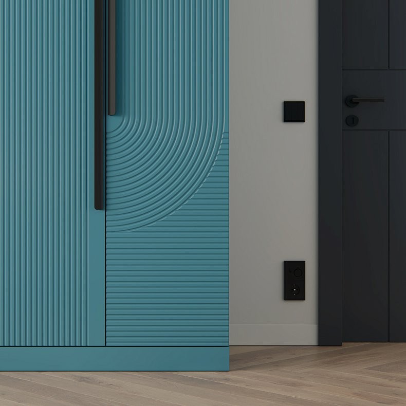 Изображение Шкаф и тумба Зингер Цветной Темные Зеленый Неоклассика 4х створчатые Спальня Для белья Для вещей 4