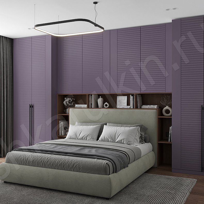 Гарнитур Континент Белый Светлые Современный 4х створчатые Спальня Для вещей 3