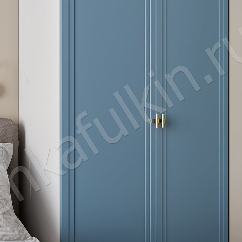 Изображение Шкаф Анкона Синий Неоклассика 4х створчатые Спальня Для вещей 4