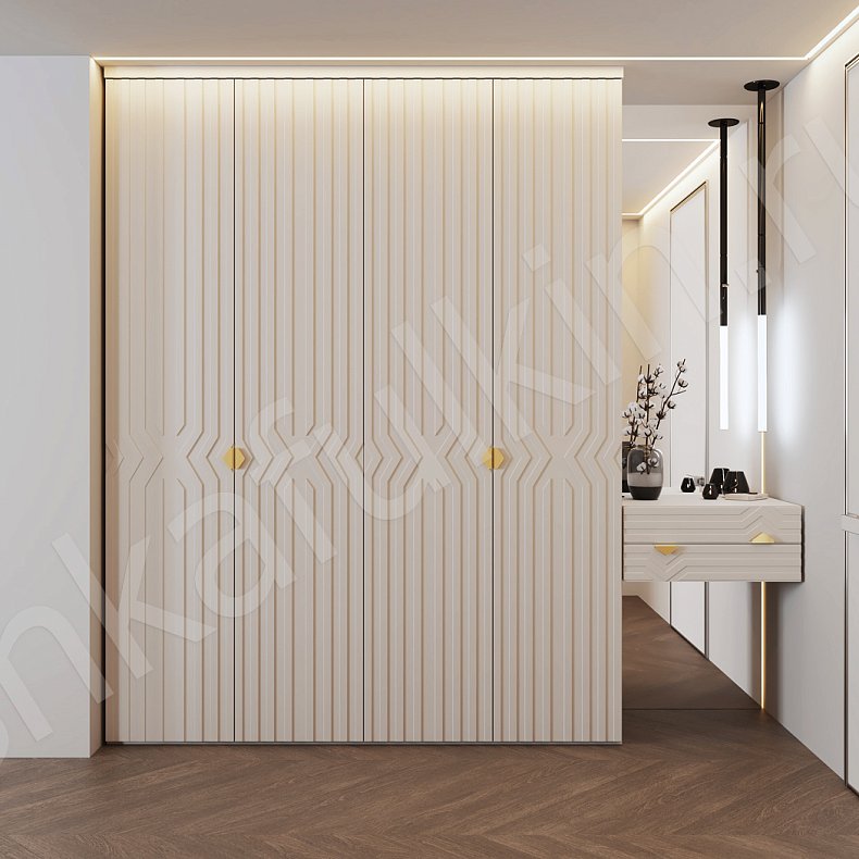 Изображение Прихожая Ренуар Светлые Коричневый Модерн 4х створчатые Прихожая Для вещей 2