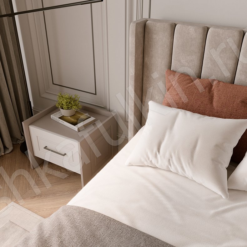 Изображение Гарнитур Люмьер Светлые Коричневый Неоклассика 4х створчатые Спальня Для вещей 3