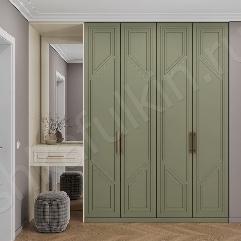 Прихожая Палермо Зеленый Светлые Цветной Современный 4х створчатые Прихожая Для вещей