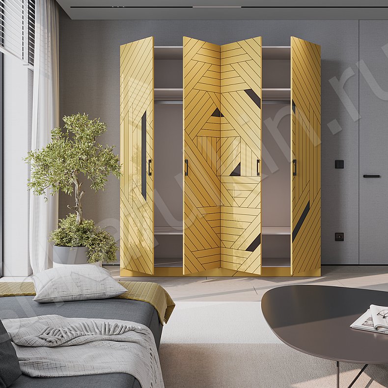 Изображение Шкаф Ромеро Цветной Современный 4х створчатые Гостиная Для вещей 2