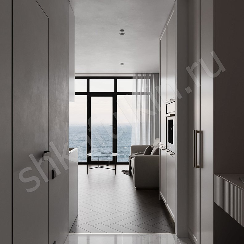 Шкаф в прихожую Сицилия Светлые Коричневый Минимализм 3х створчатые Прихожая Для вещей 1