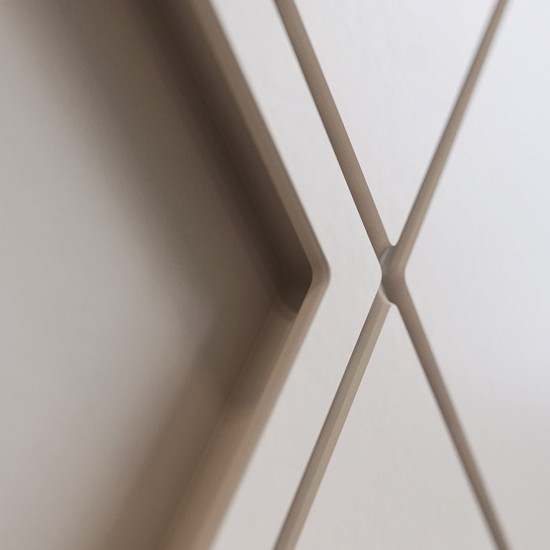 Встроенный шкаф-купе Ромуальд Коричневый Светлые Современный 3х створчатые Гостиная Для вещей 5