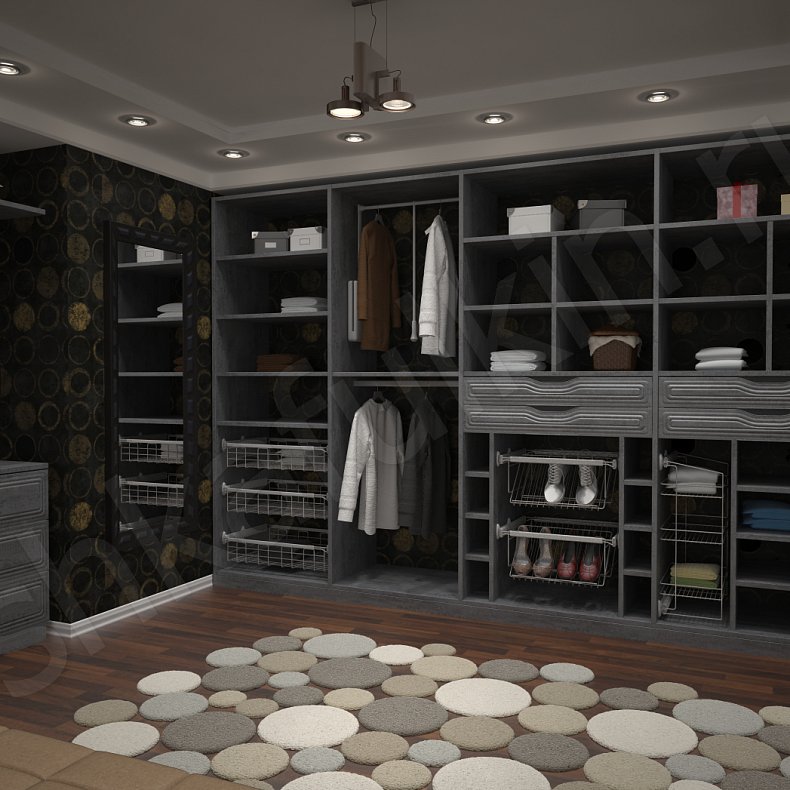 Гардеробная Мигель Темные Модерн  Гардеробная 