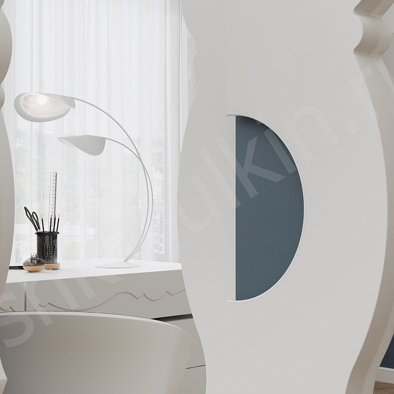 Изображение Гарнитур Мелани Белый Светлые Модерн 3х створчатые Детская Для вещей 12