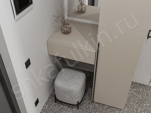 Прихожая 1 дверь и консоль Симпле Светлые Минимализм  Прихожая 