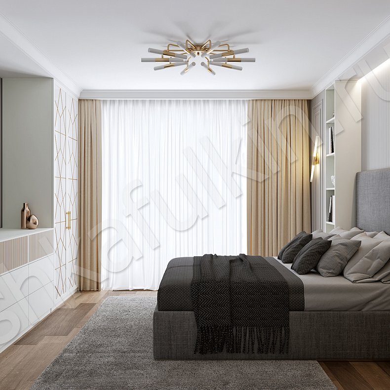 Стенка Квадро Белый Черный Цветной Темные Золото Современный 4х створчатые Спальня Под ТВ Для вещей 11