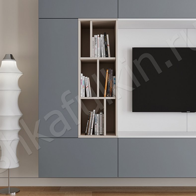 Изображение Стенка Нельсон Светлые Черный Древесный Серый Темные Минимализм Гостиная Для книг Для декора Для посуды Под ТВ 15