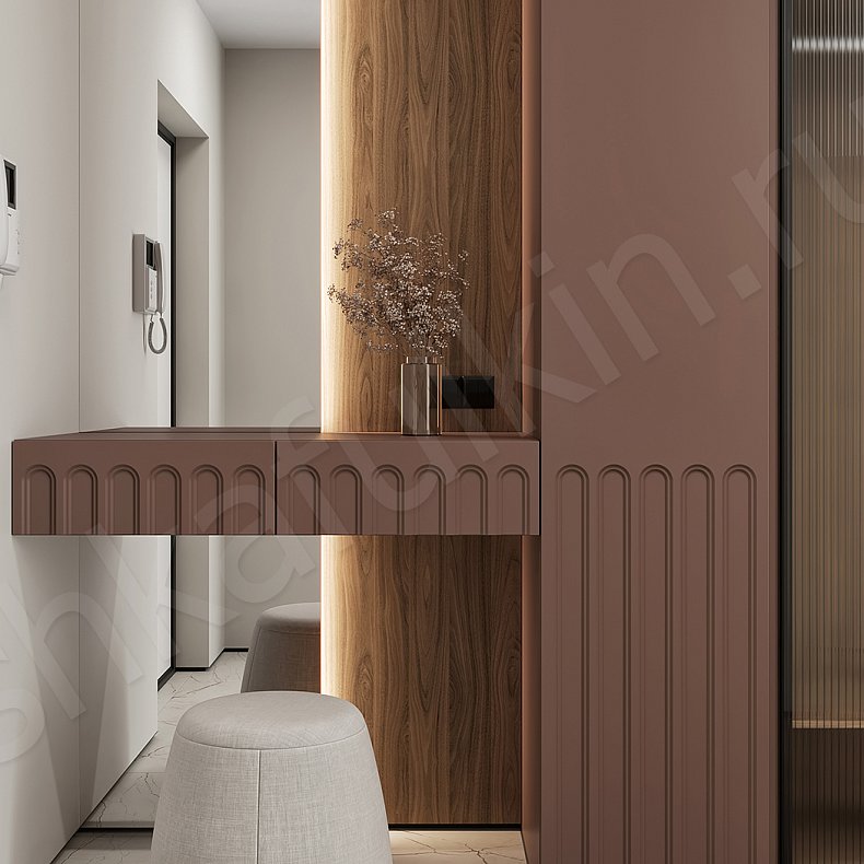 Прихожая Командор Зеленый Темные Коричневый Цветной Современный 4х створчатые Прихожая Для вещей 4