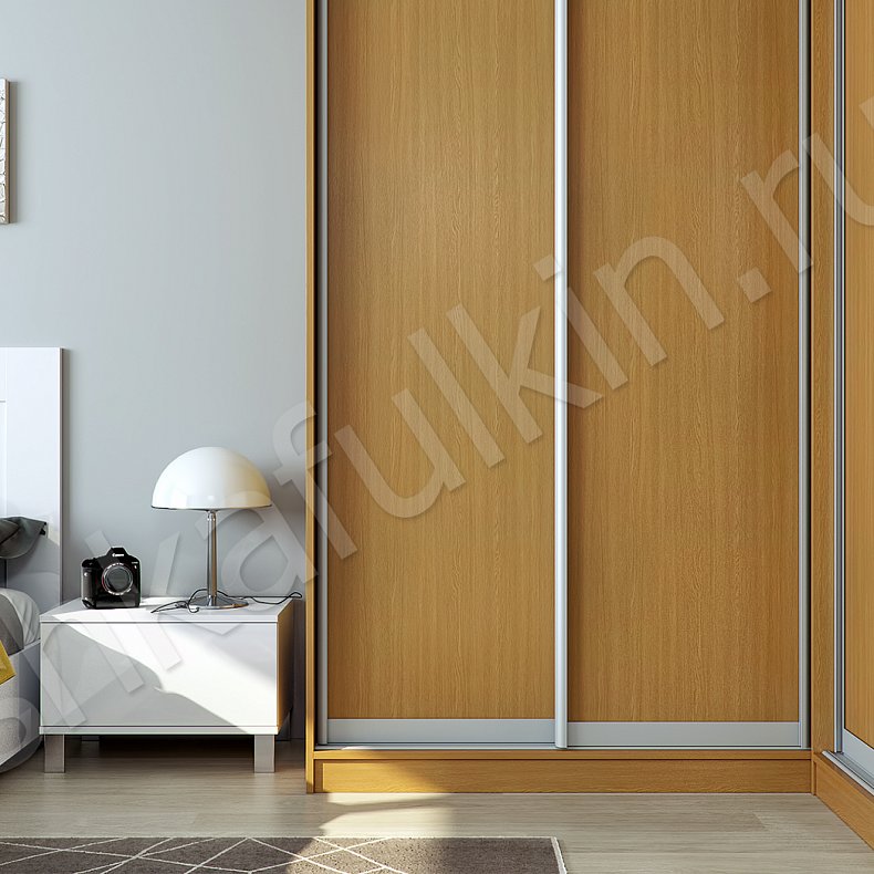Шкаф-купе Корнелиус Светлые Древесный Минимализм 5и створчатые Спальня Для вещей 2